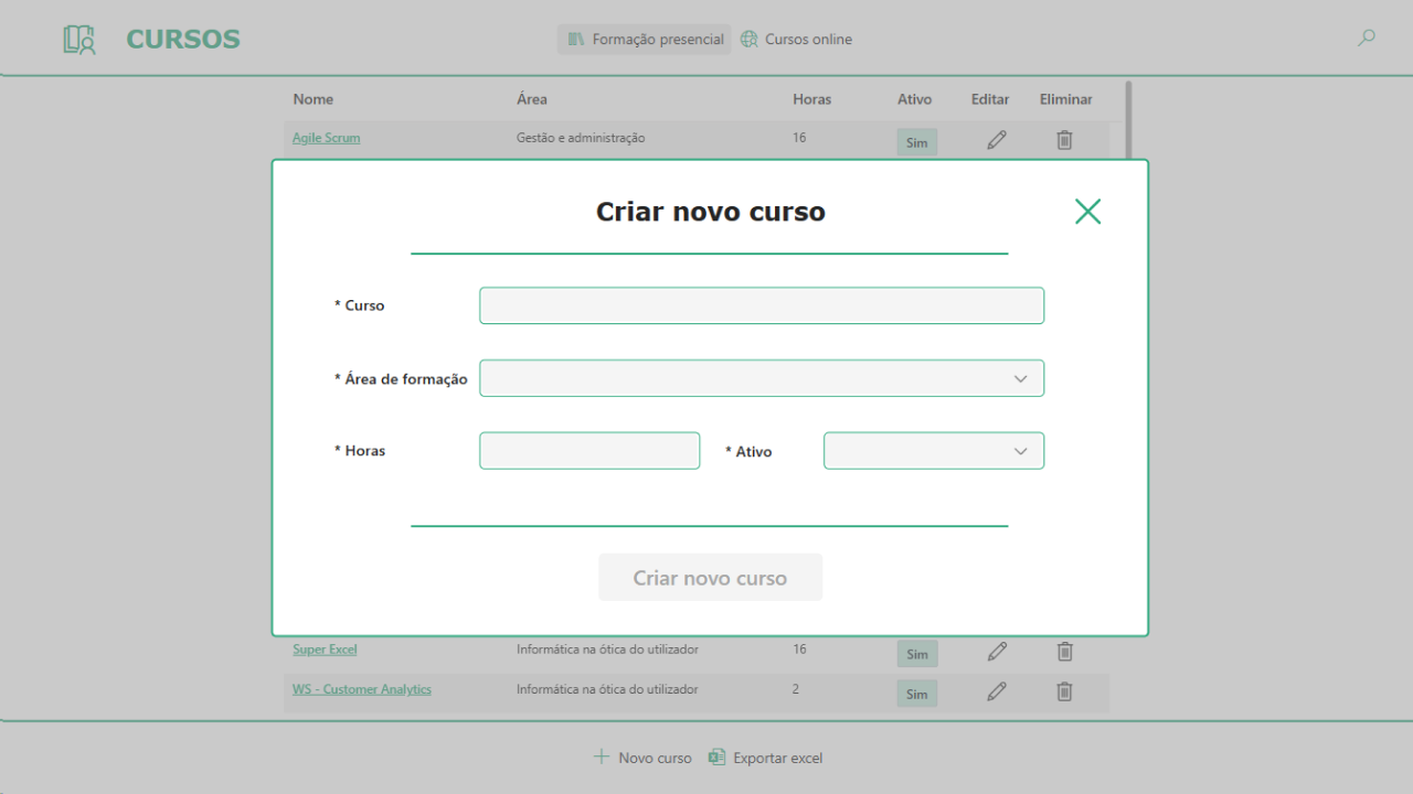 Snapshot 1 of Training App
