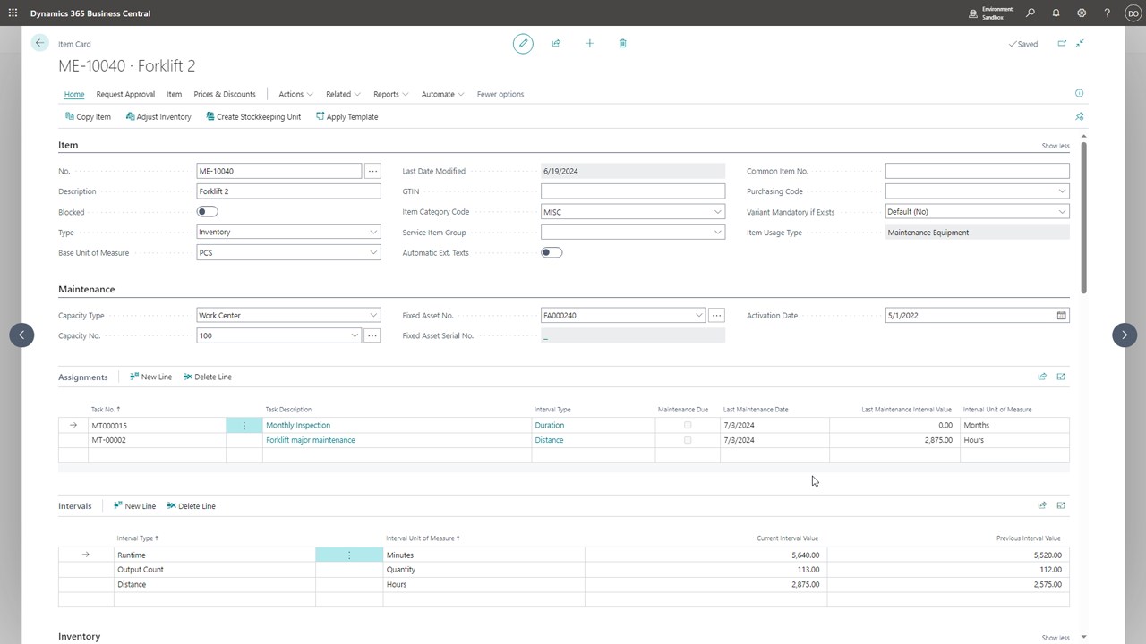 Snapshot 5 of Maintenance Manager