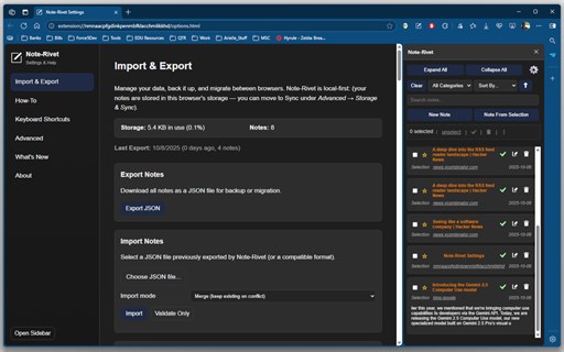 Note-Rivet: Local Notes Sidebar for Edge