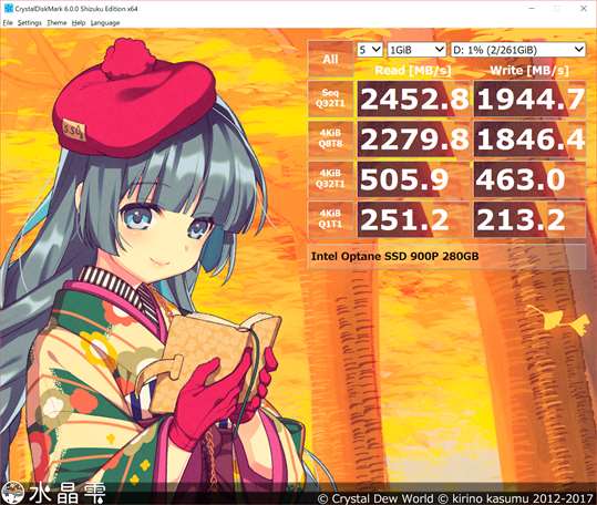 CrystalDiskMark Shizuku Edition screenshot 1