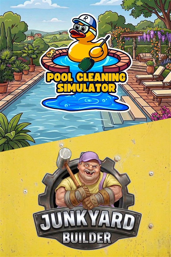 Capture de boîte de Pool Cleaning Simulator & Junkyard Builder Bundle