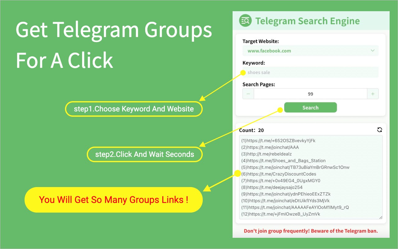 Telegram Search Engine - TG Group Link Search
