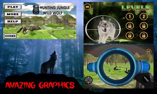 Hunting Jungle Wild Wolf 3D screenshot 1
