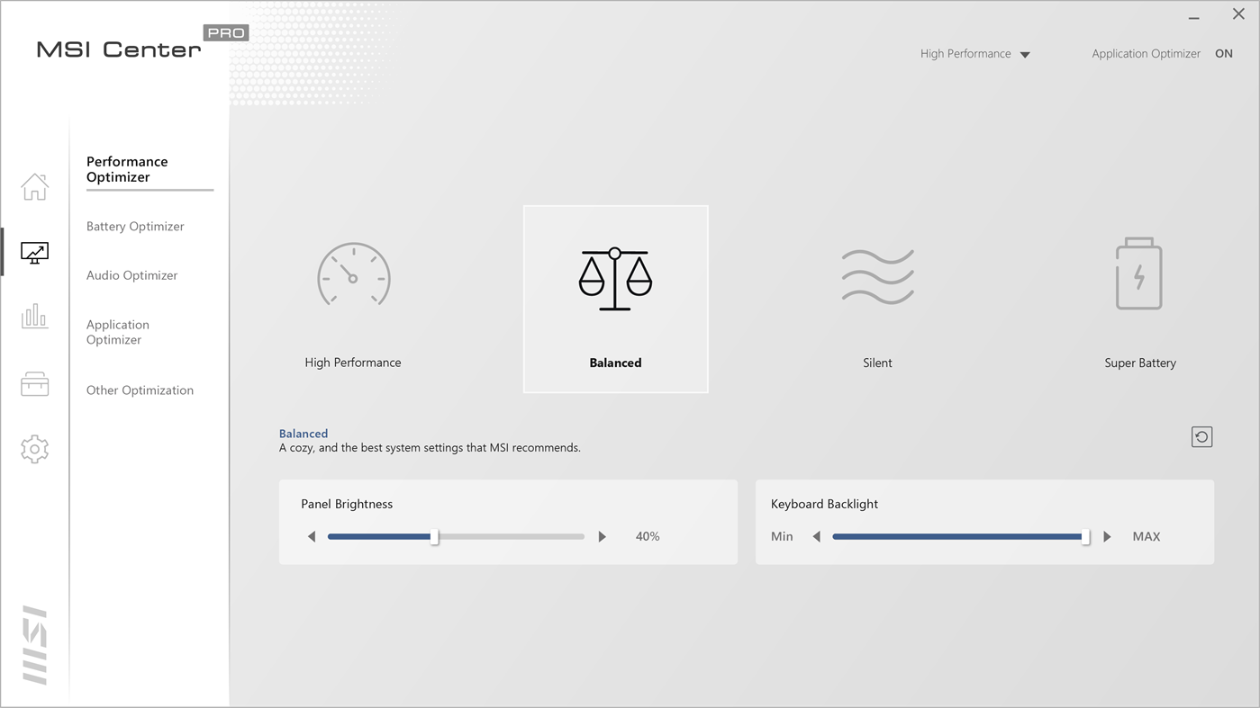 #2. MSI Center Pro (Windows) โดย: MICRO-STAR INTERNATIONAL CO., LTD