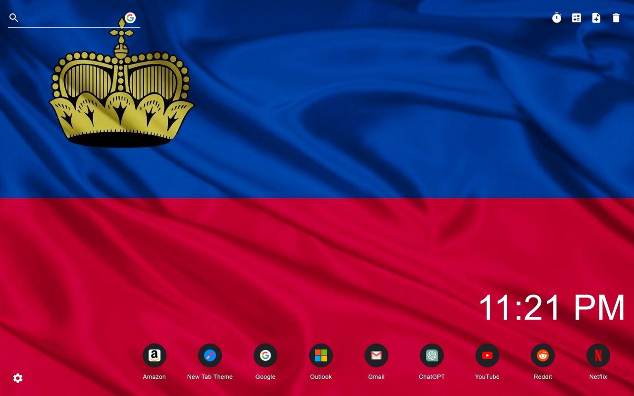 Liechtenstein Flag Wallpaper New Tab