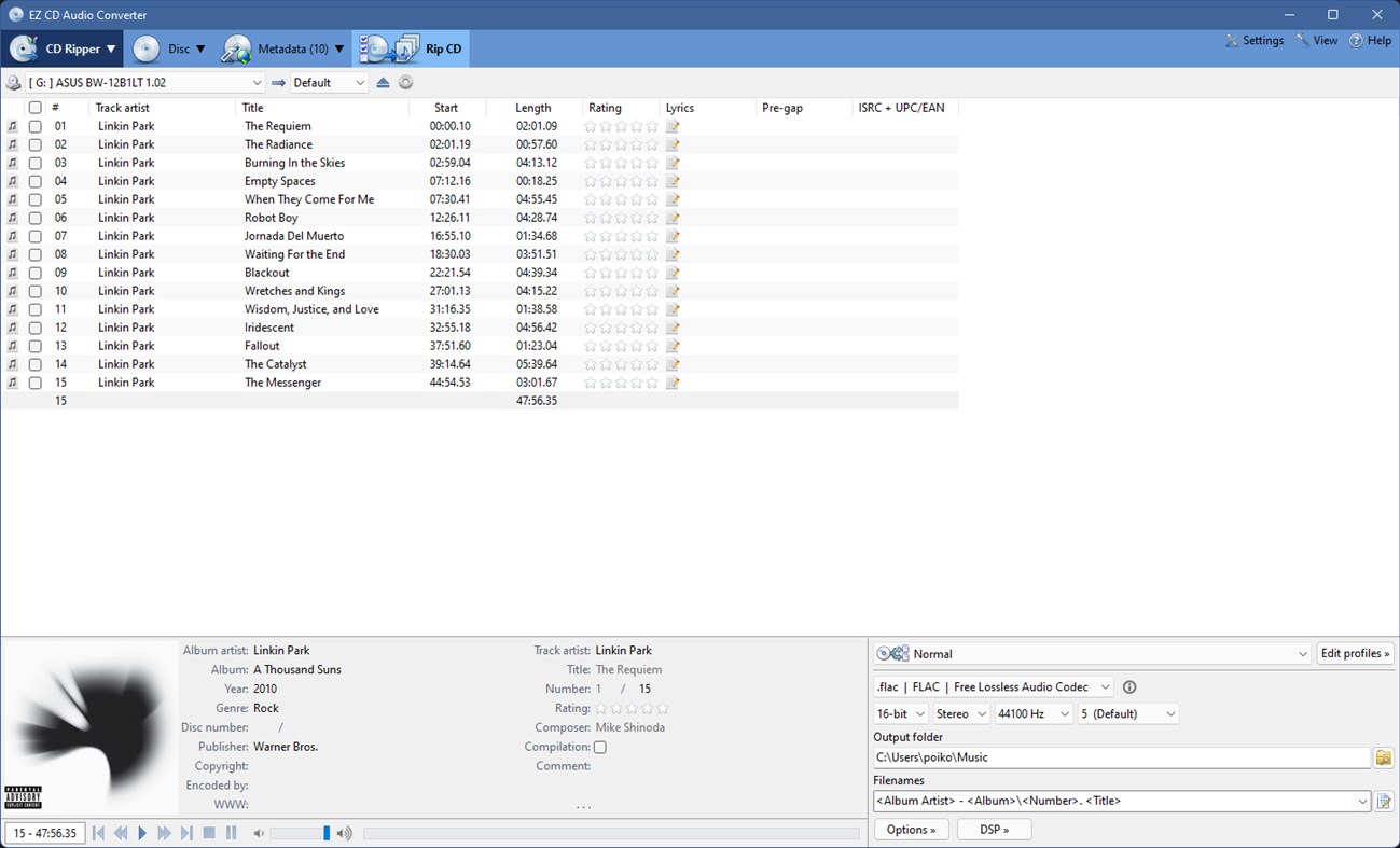 #3. EZ CD Audio Converter (Windows) By: Poikosoft