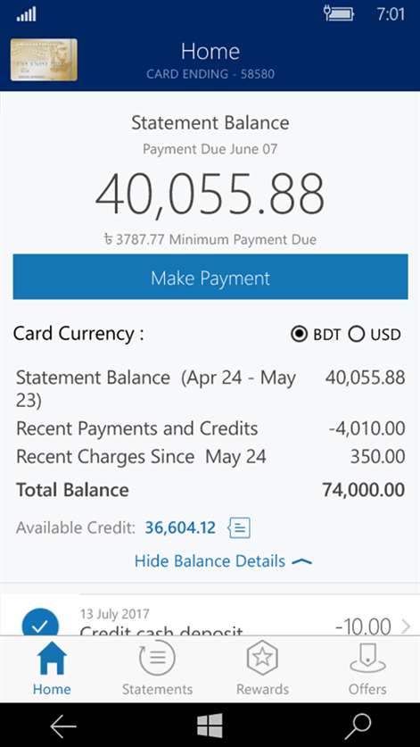 AMEX BD Screenshots 1