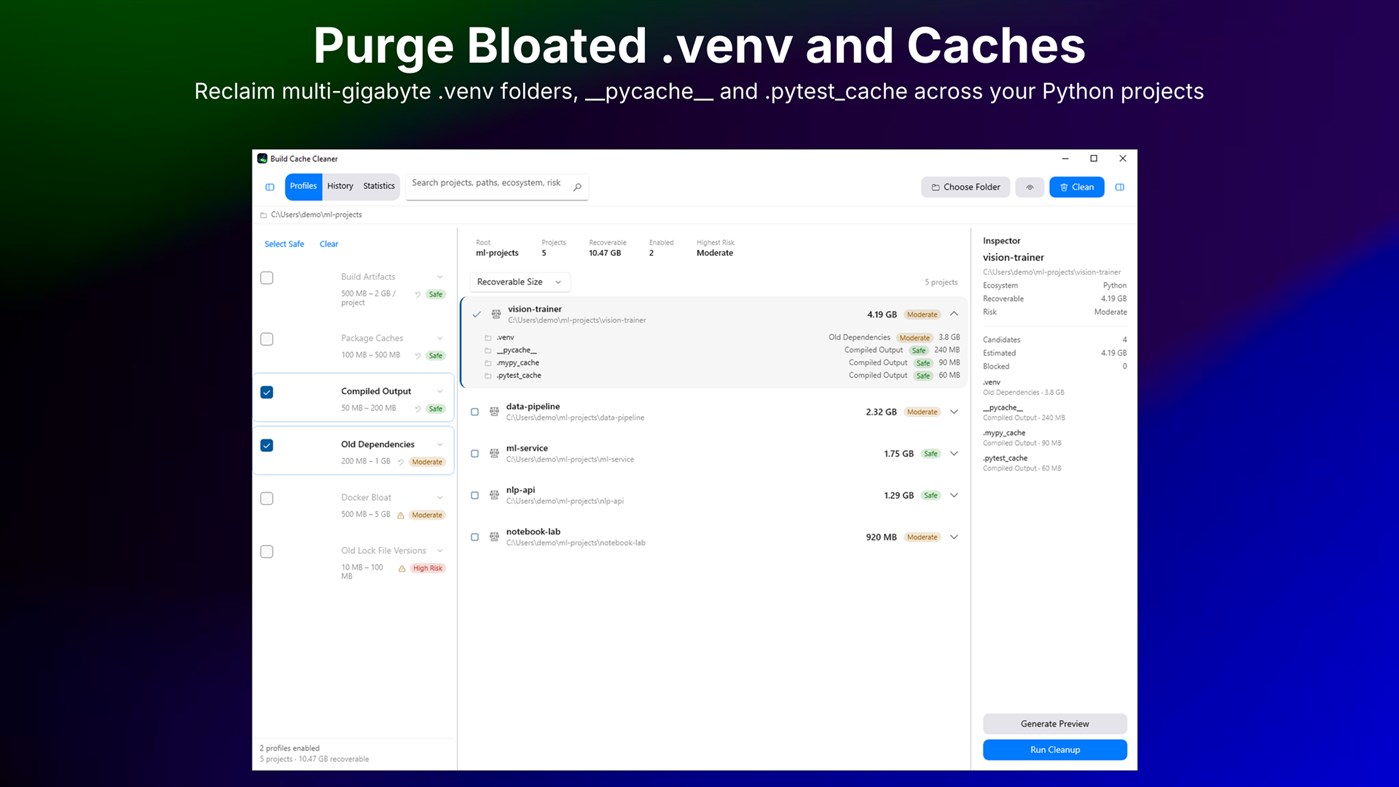 #6. Build Cache Cleaner (Windows) di: Rodrigo Dutra de Oliveira