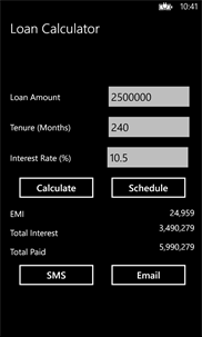 Loan EMI Calculator Professional screenshot 2