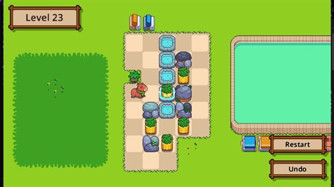 Capy Spa 遊戲中更多解謎關卡範例