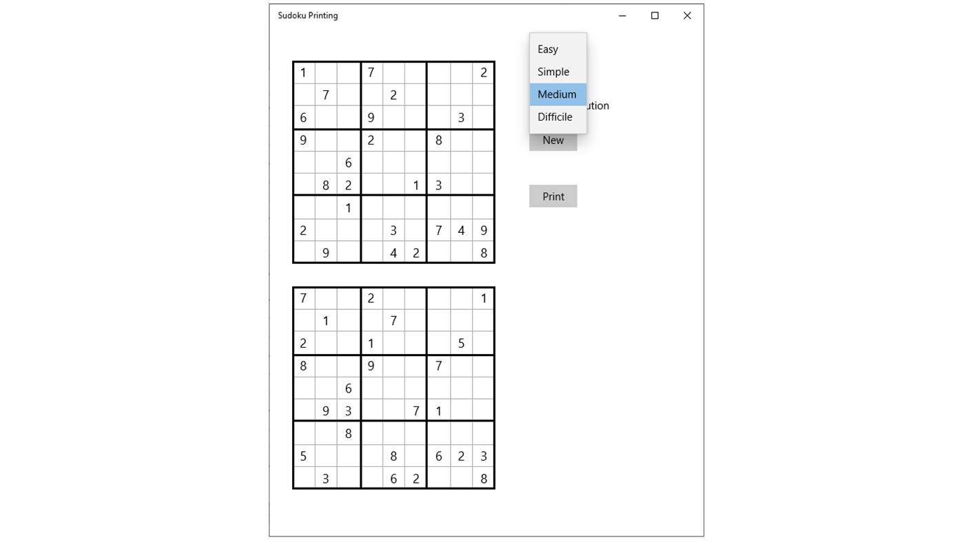#5. Sudoku Printing (Windows) By: Nikita Kultin