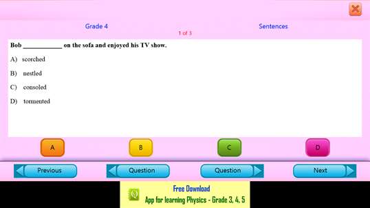 QVprep Lite Learn English Grade 4 screenshot 6