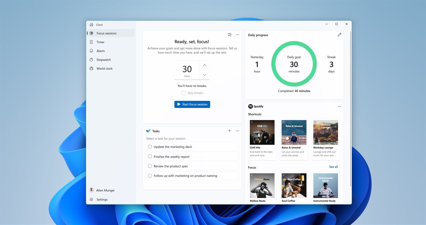 #2. Windows Clock (Windows) 게시자: Microsoft Corporation