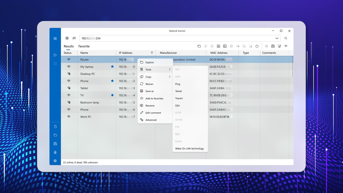 #2. Network Scanner Ultra (Windows) Podle: Art Group