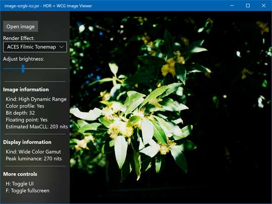 HDR + WCG Image Viewer screenshot 1