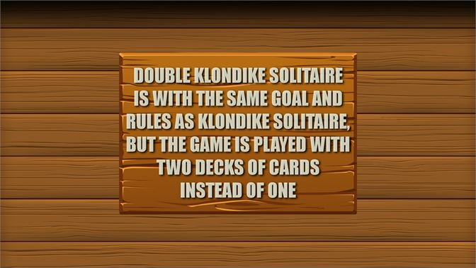 Double Klondike Solitaire