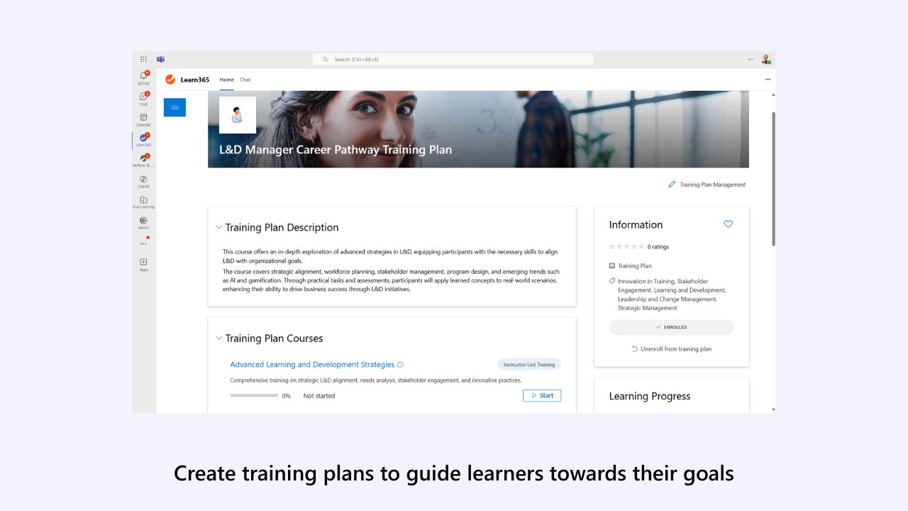 Snapshot 5 of Learn365 Freemium Learning Management System (LMS) for Copilot, Teams, and SharePoint