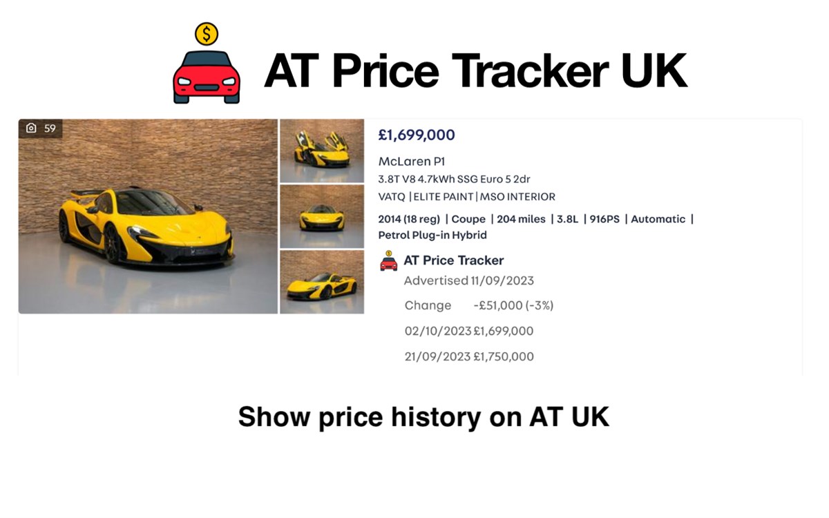 AT Price Tracker: Autotrader UK Vehicle Price History