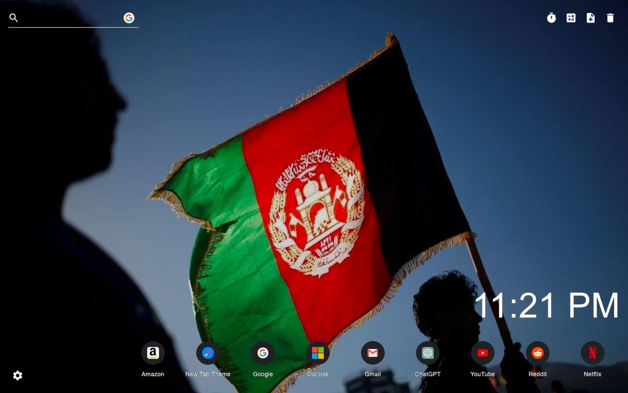 Afghanistan Flag Wallpaper New Tab