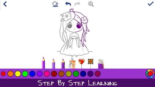 Learn to Draw , Glitter & Color: Draw Step by Step screenshot 1