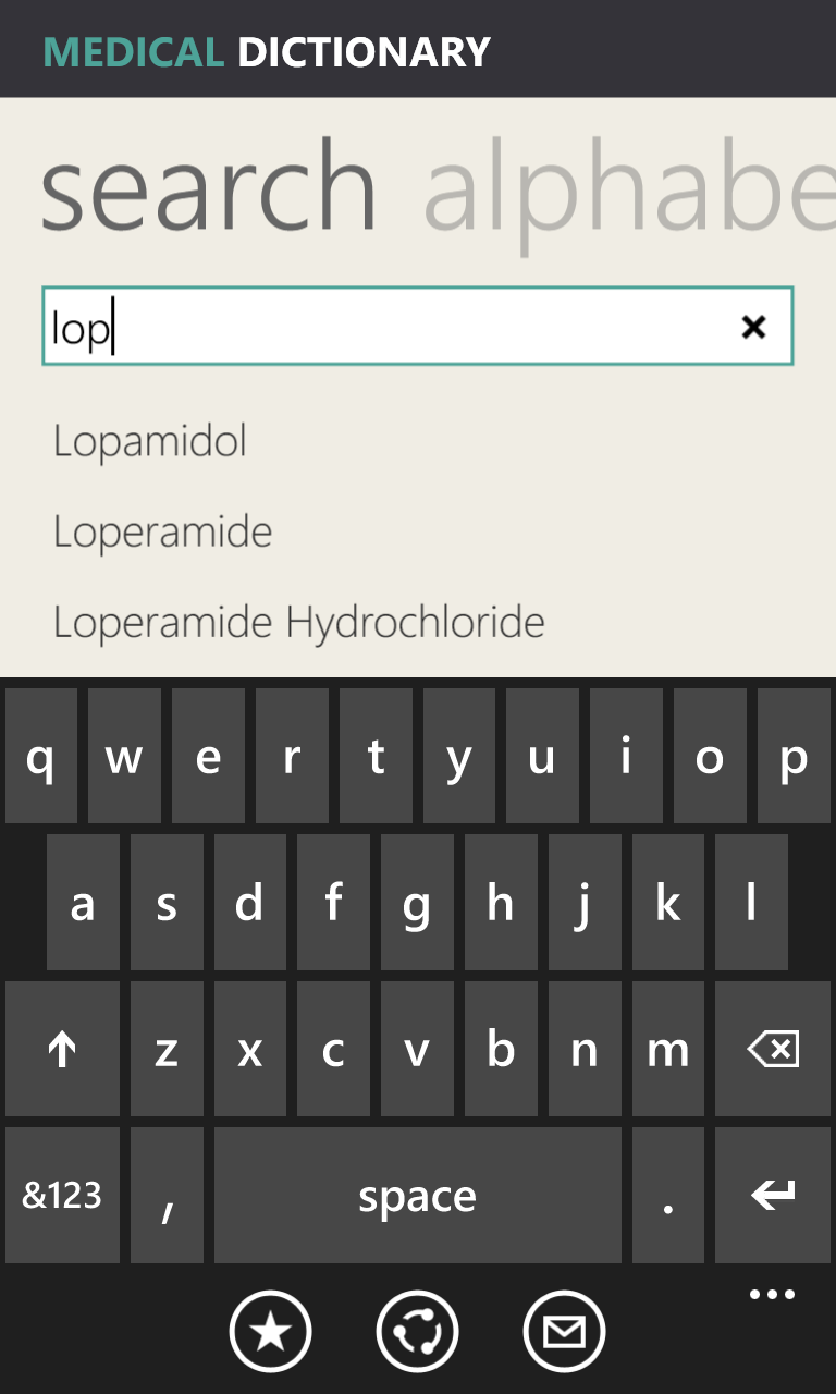 Medical Dictionary for Windows 10 Mobile