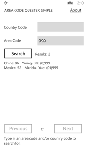 Area Code Quester Simple screenshot 3
