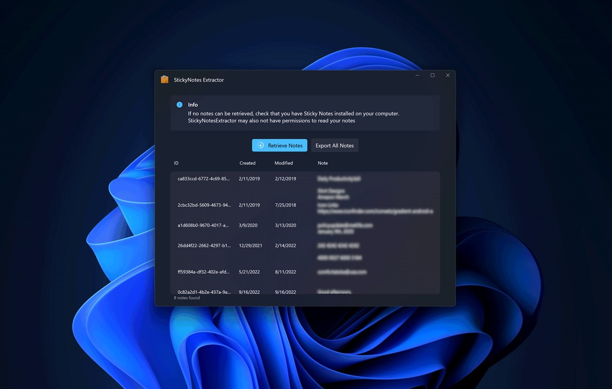 #3. StickyNotes Extractor Tool (Windows) By: Evlar