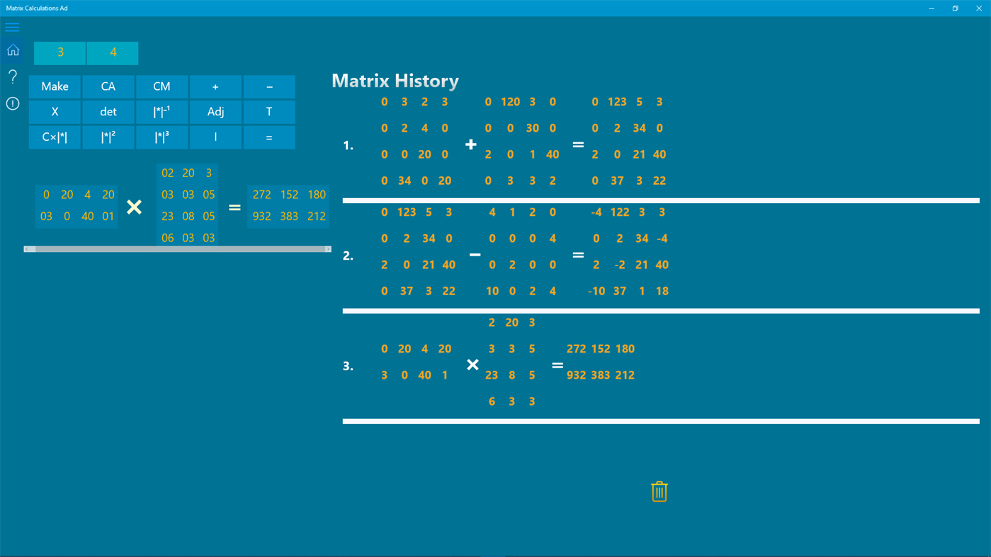 #3. Matrix Calculator for students (Windows) 由: Apphub_Cosmos.sp963