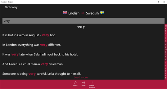 Swedish - English screenshot 2