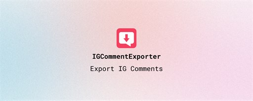 ICommentExporter - Export Comments marquee promo image