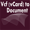 Vcf (vCard) to Document
