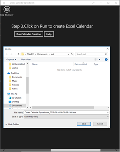 Create Calendar Spreadsheet screenshot 2