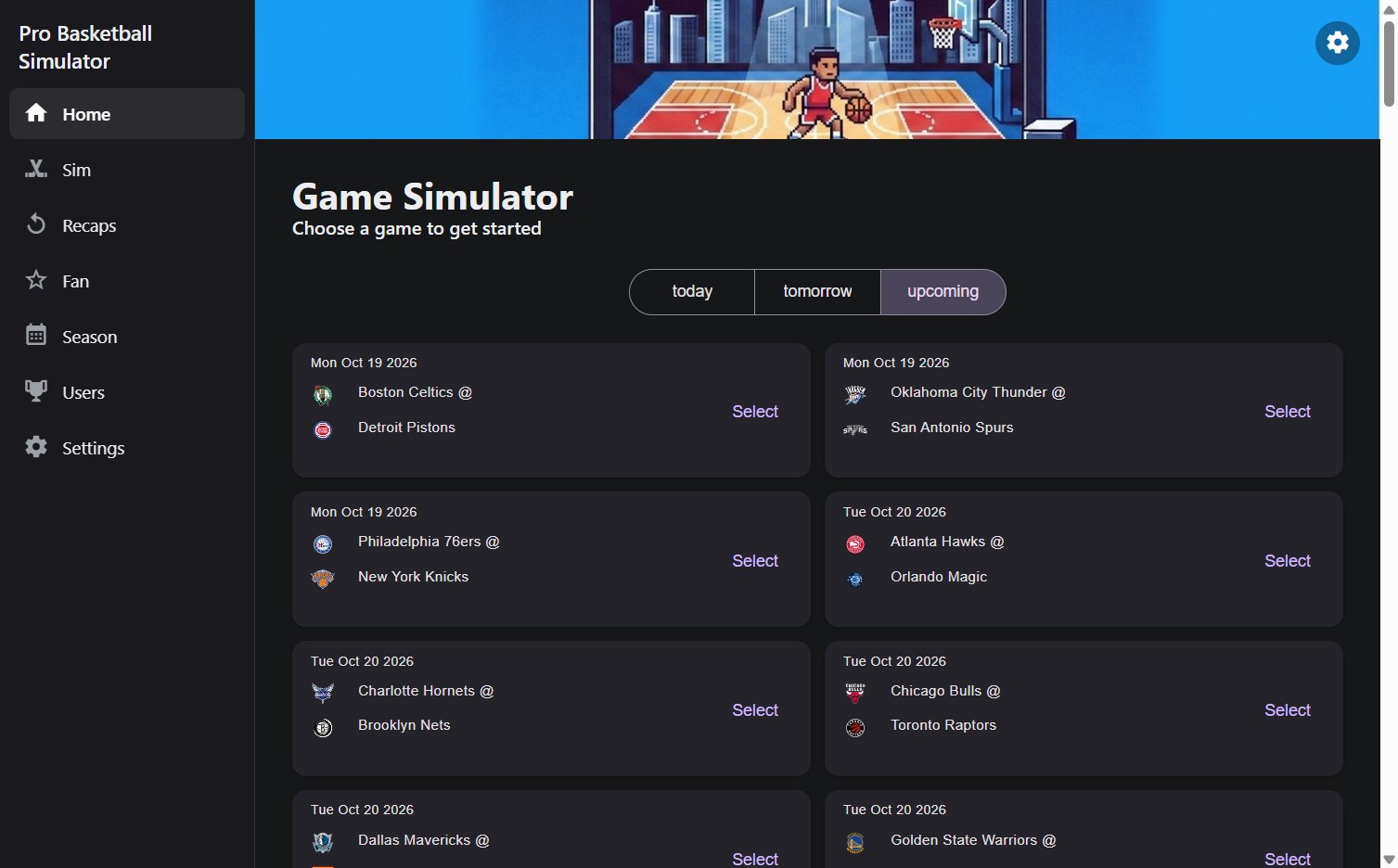 Pro Basketball Simulator screenshot