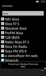 WP8 Radio screenshot 2