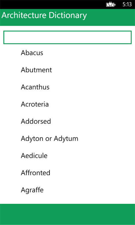 Architecture Dictionary Screenshots 1