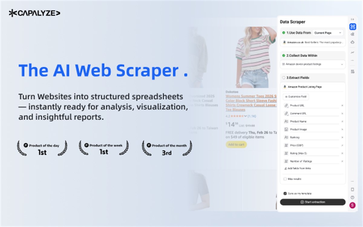Capalyze: AI Web Scraper for Data Extraction