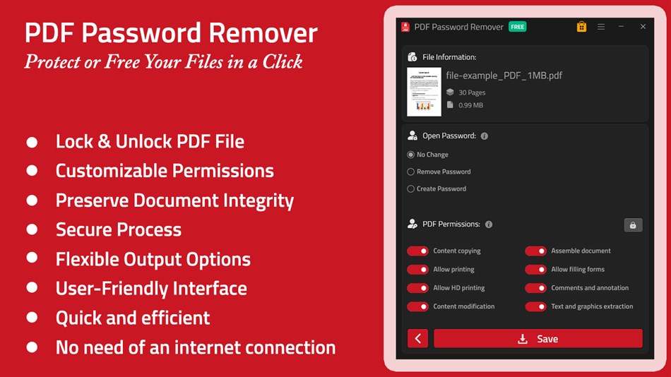 PDF Password Remover - Lock & Unlock PDF (Windows) 由: Semivio Technologies