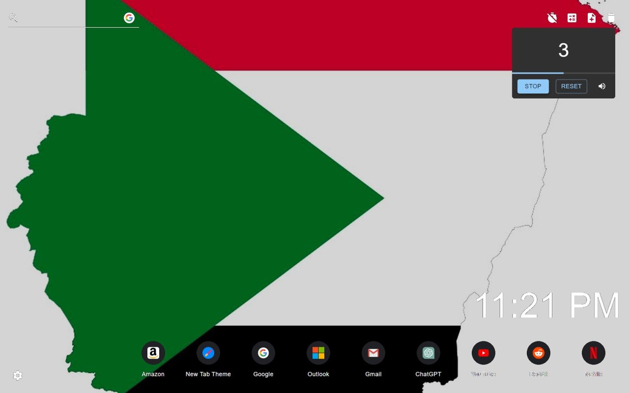 Sudan Flag Wallpaper New Tab