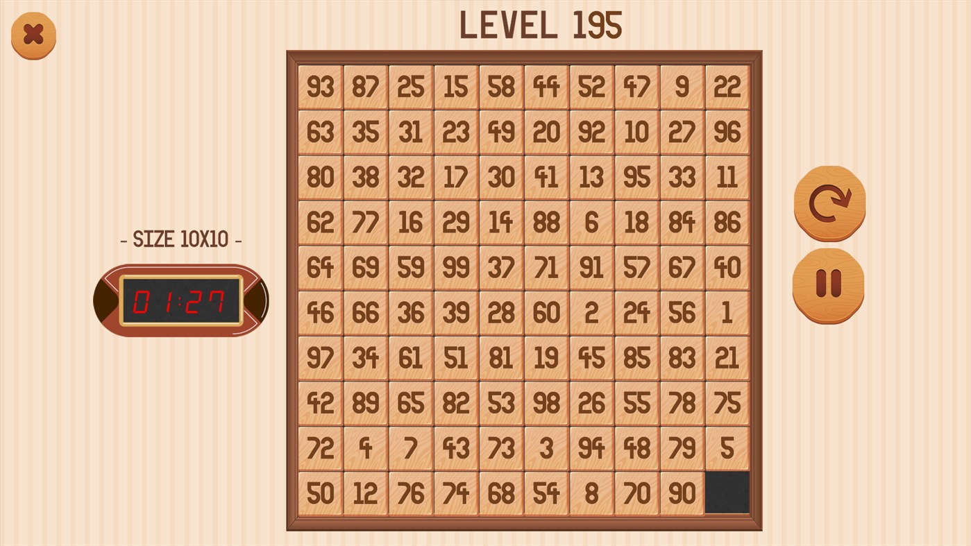 #3. Number Slide Puzzle (Windows) 作者: PandaSoftwares
