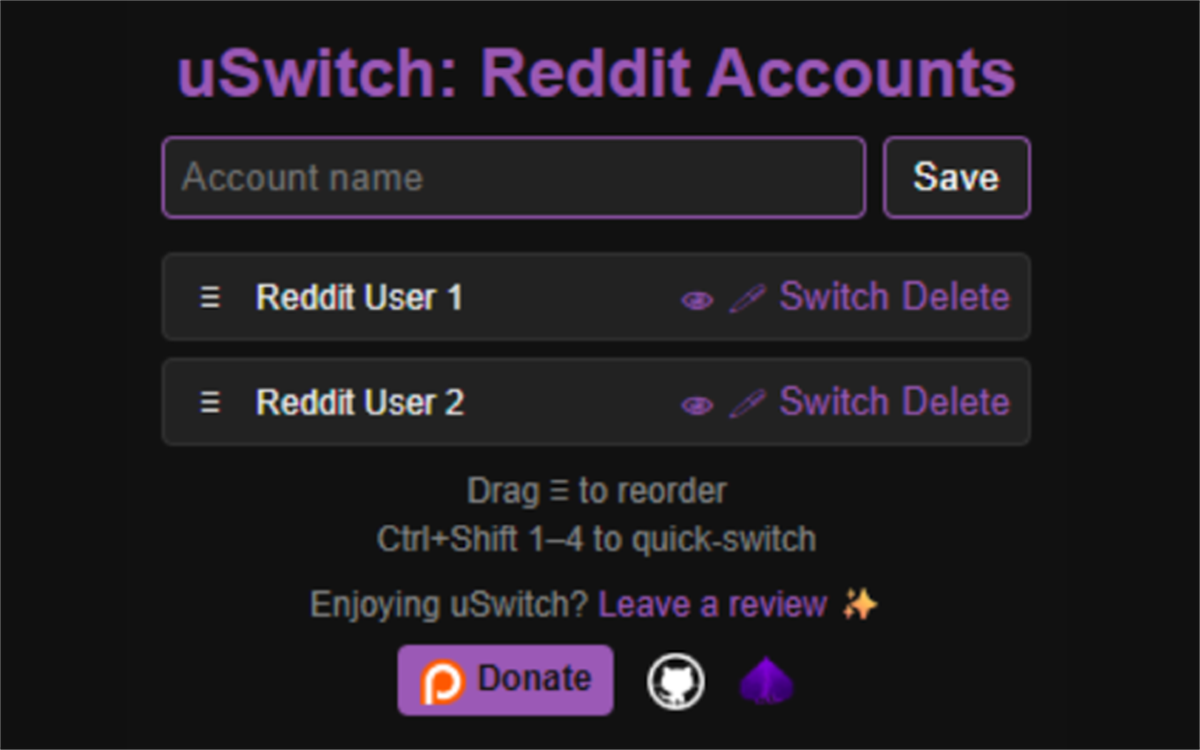 uSwitch: Reddit Accounts