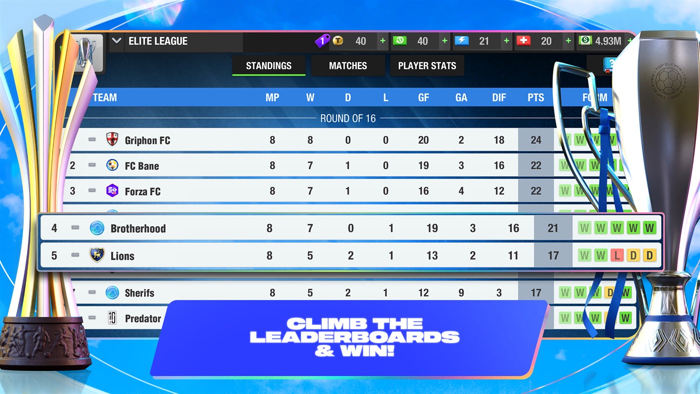 #6. Top Eleven Be a Soccer Manager (Windows) 由: Nordeus Limited