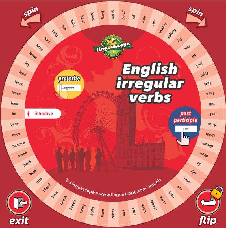 #6. Verb Wheels (Windows) 由: Linguascope