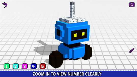 Robots 3D Color by Number - Voxel Coloring Book screenshot 4