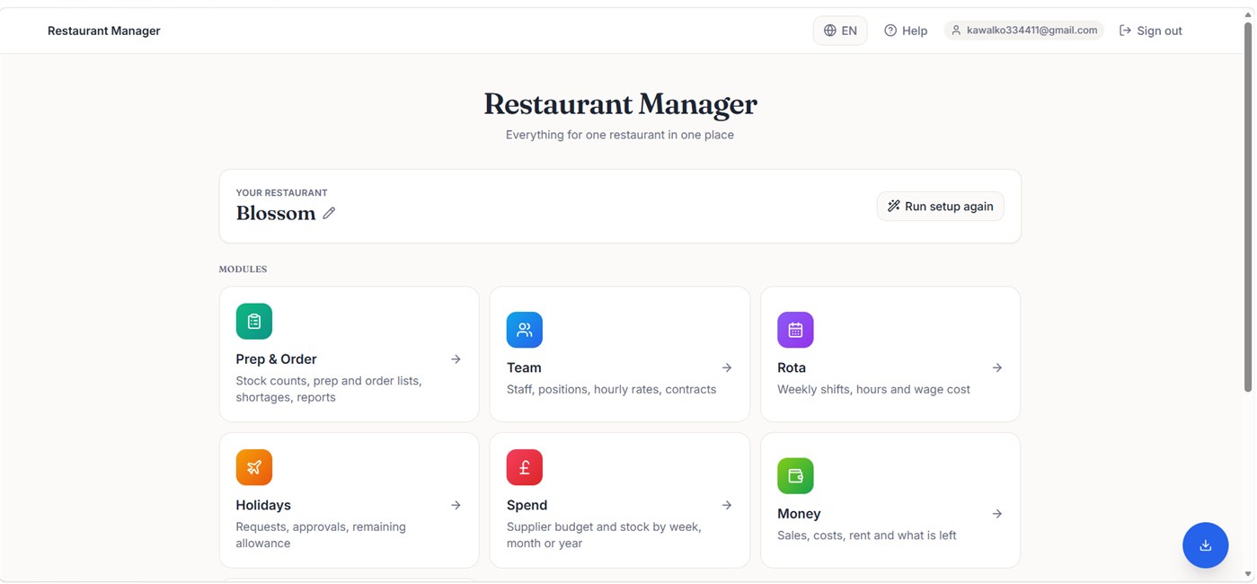 #2. Restaurant menager (Windows) By: Arkadiusz Kawalko