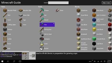 Crafting Guide for MineCraft Game Screenshots 1