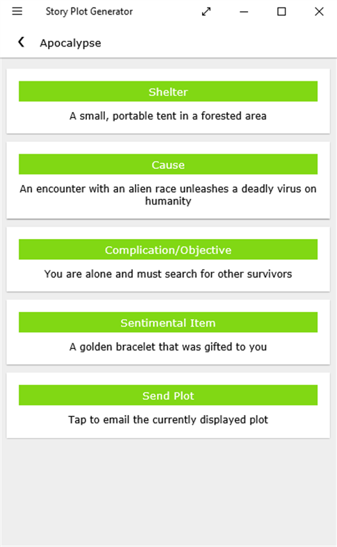 #4. Story Plot Generator (Windows) Podle: ARC APPLICATIONS