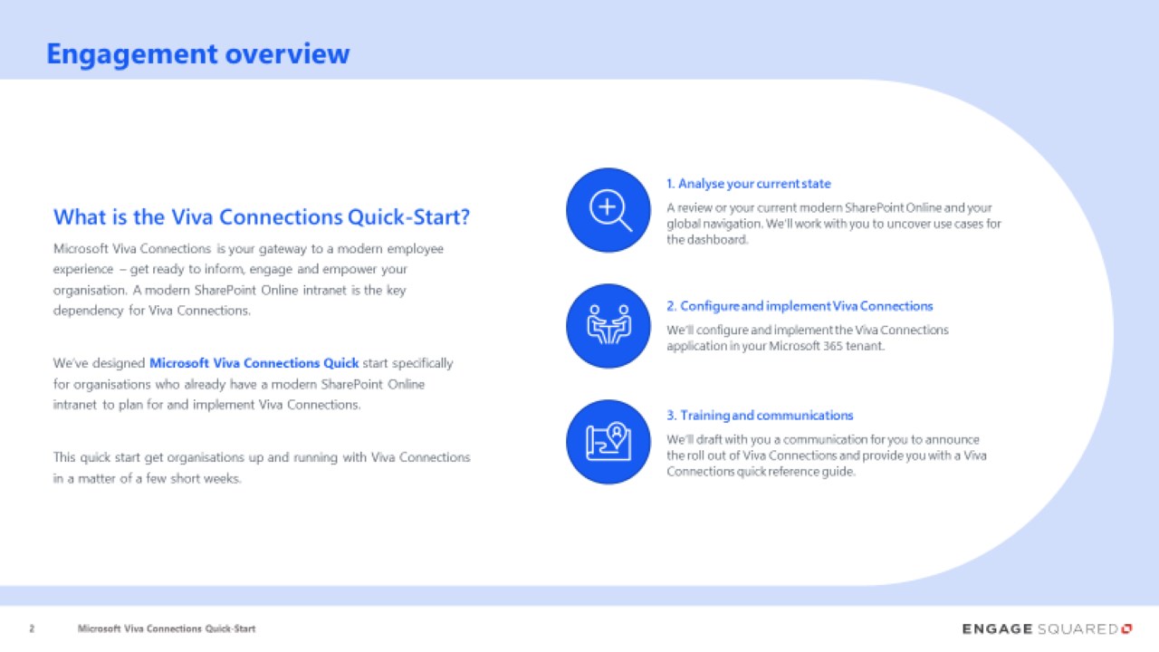 Snapshot 1 of Viva Connections Quick Start 3-week Implementation