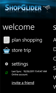 ShopGlider Shopping List Lite screenshot 1
