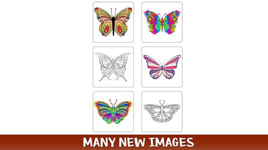 Butterfly Coloring Book - Adult Coloring Book pages screenshot 1