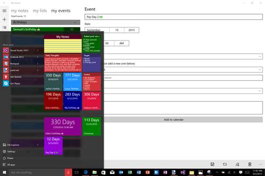 how do i get my notes app back on my screen
